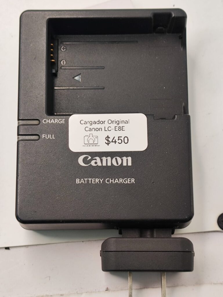 Cargador Canon LC-E8 (Equipo de uso)